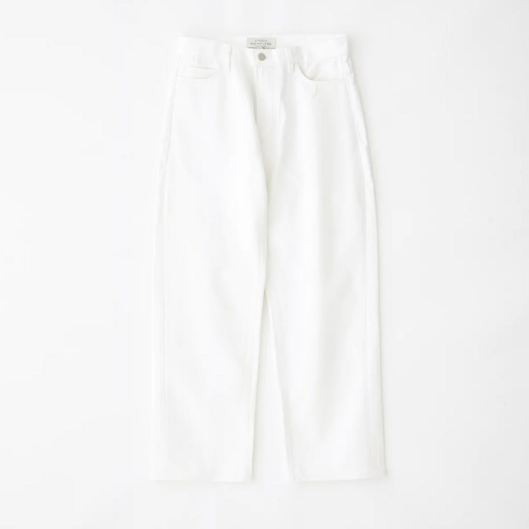 Ruthe Selvedge Denim Trousers in Optic White