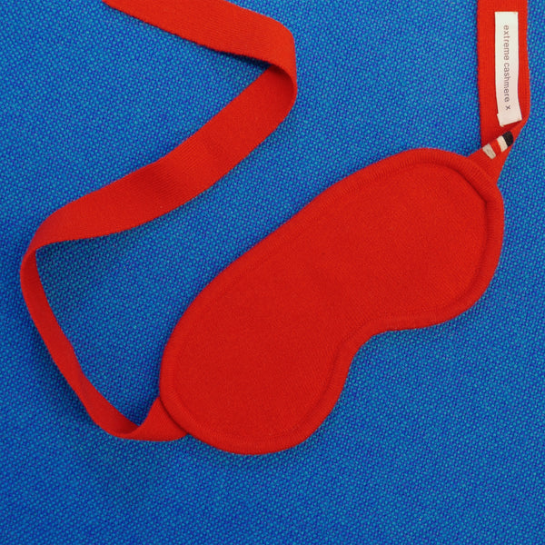 Glasses Cashmere Eye Mask in Red